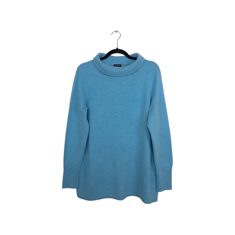 Talbots  Women’s Blue Pure Cashmere Cowlneck Long Sleeves Sweater Size Large